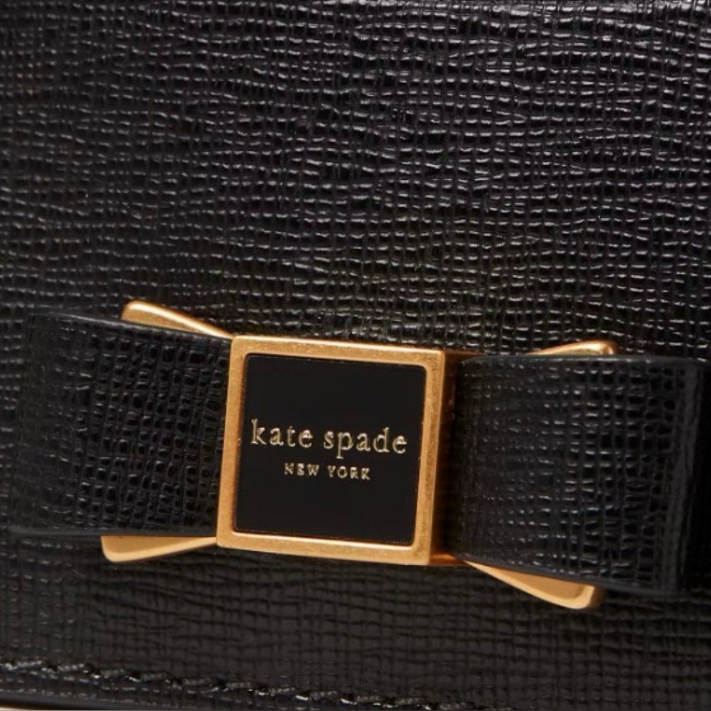 Kate Spade Morgan Bow Embellished Cardholder EUC Classic Minimalist Coquette - Picture 3 of 9